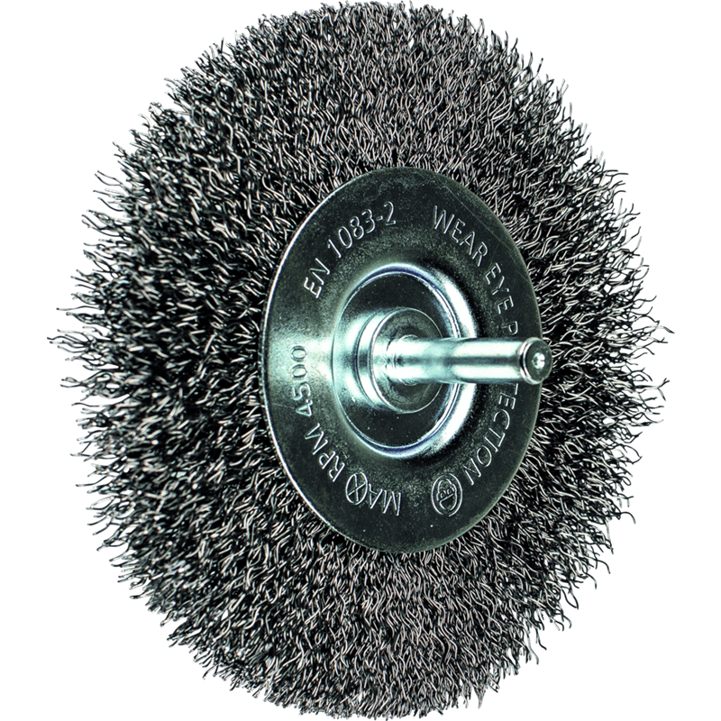 PFERD  Szczotka tarczowa niepleciona RBU Ø100 mm trzpień Ø6 mm drut stalowy Ø0,30 do wiertarek