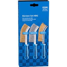 PFERD  Zestaw szczotek POS HBG 1-rzędowa z drutem ze stali nierdzewnej, stali i mosiądzu o średnicy 0,30