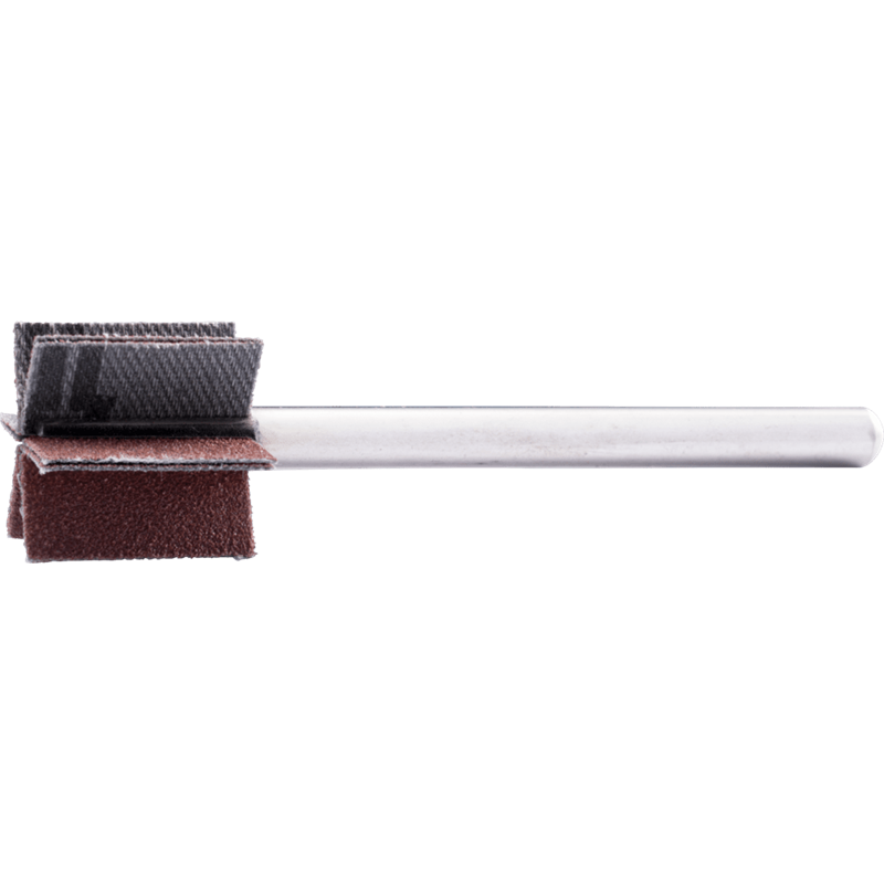 PFERD  Ściernica wachlarzowa korundowa F Ø 20 x 20 mm, Ø trzpienia 6mm, długość 60 mm, lamela 6 x 2, A120, do szlifu dokładnego 