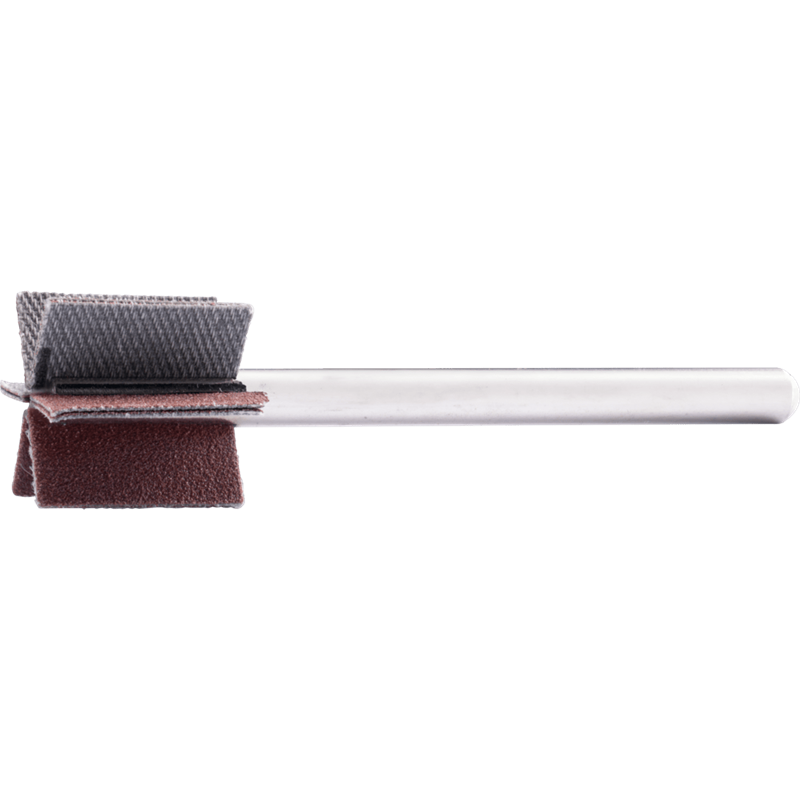 PFERD  Ściernica wachlarzowa korundowa F Ø 20 x 20 mm, Ø trzpienia 6mm, długość 60 mm, lamela 6 x 2, A150, do szlifu dokładnego 