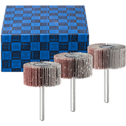 PFERD  Zestaw ściernic wachlarzowych 3-częściowy Korund Ø 40 x 20 mm, trzpień Ø 6 mm A60, 80, 120 do szlifu dokładnego i wykończ