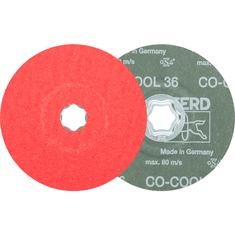 PFERD  Tarcza fibrowa z ziarnem ceramicznym COMBICLICK Ø 125 mm CO-COOL36 do stali szlachetnej (5)