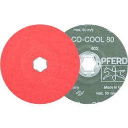 PFERD  Tarcza fibrowa z ziarnem ceramicznym COMBICLICK Ø 125 mm CO-COOL80 do stali szlachetnej (5)