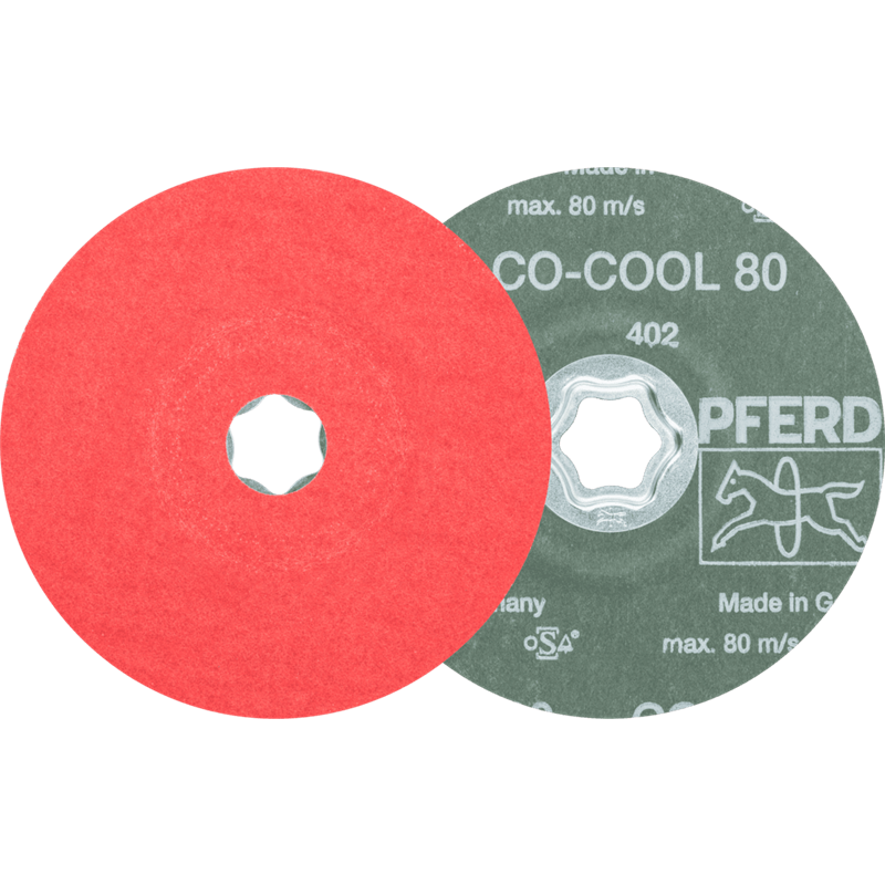 PFERD  Tarcza fibrowa z ziarnem ceramicznym COMBICLICK Ø 125 mm CO-COOL80 do stali szlachetnej (5)