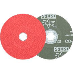 PFERD  Tarcza fibrowa z ziarnem ceramicznym COMBICLICK Ø 125 mm CO-COOL120 do stali szlachetnej (5)