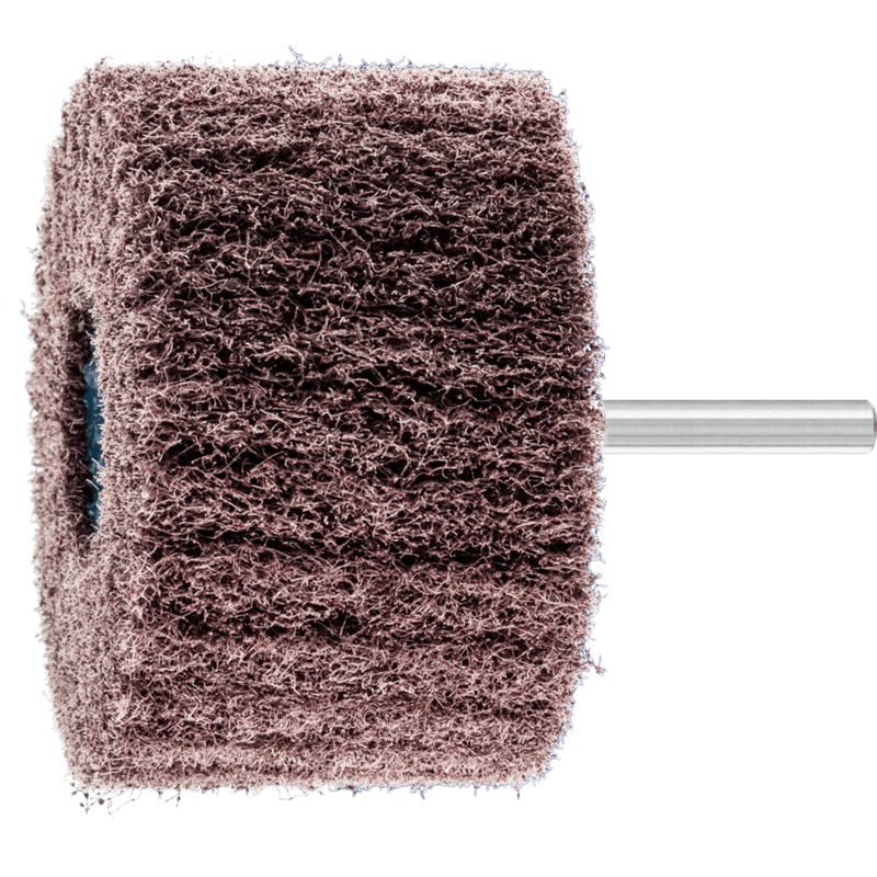 PFERD  Włókninowa ściernica trzpieniowa High Performance POLINOX PNL Ø 80 x 50 mm Ø trzpienia 6 mm, A100 do szlifu dokładnego i 