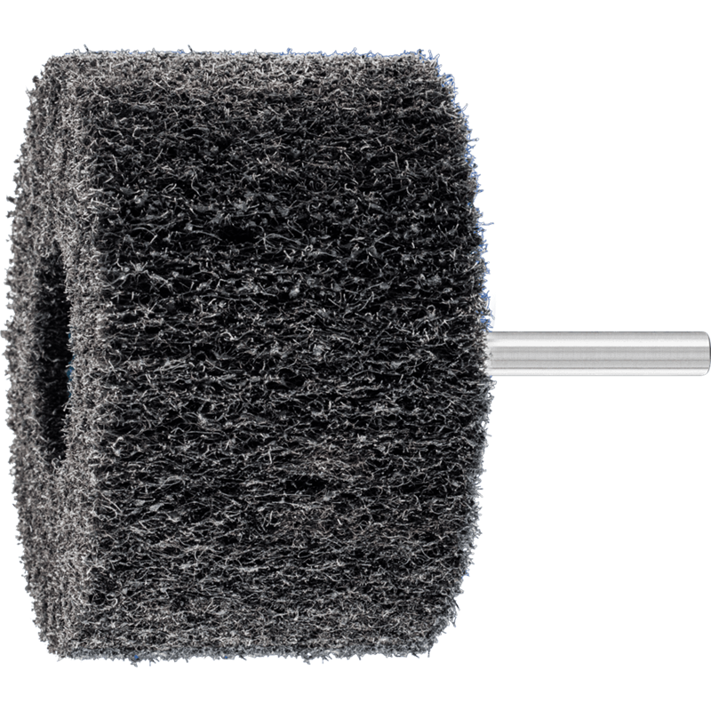 PFERD  Włókninowa ściernica trzpieniowa High Performance POLINOX PNL Ø 80 x 50 mm Ø trzpienia 6 mm, A100 do szlifu dokładnego i 