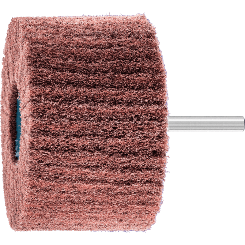 PFERD  Włókninowa ściernica trzpieniowa High Performance POLINOX PNL Ø 80 x 50 mm Ø trzpienia 6 mm, A180 do szlifu dokładnego i 