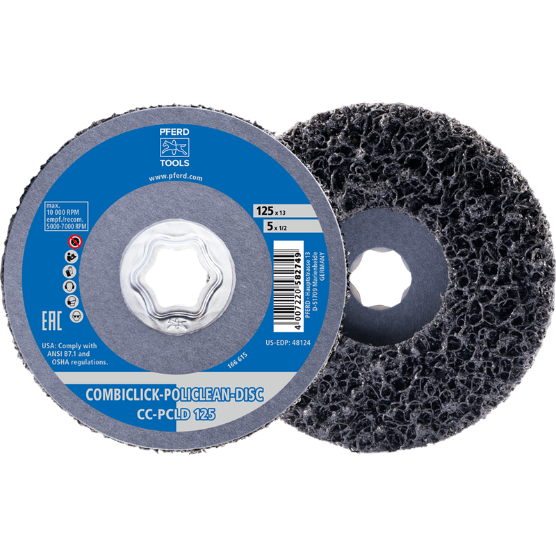 PFERD  Włóknina czyszcząca COMBICLICK POLICLEAN PCLD Ø 125 x 13 mm do zgrubnych prac czyszczących