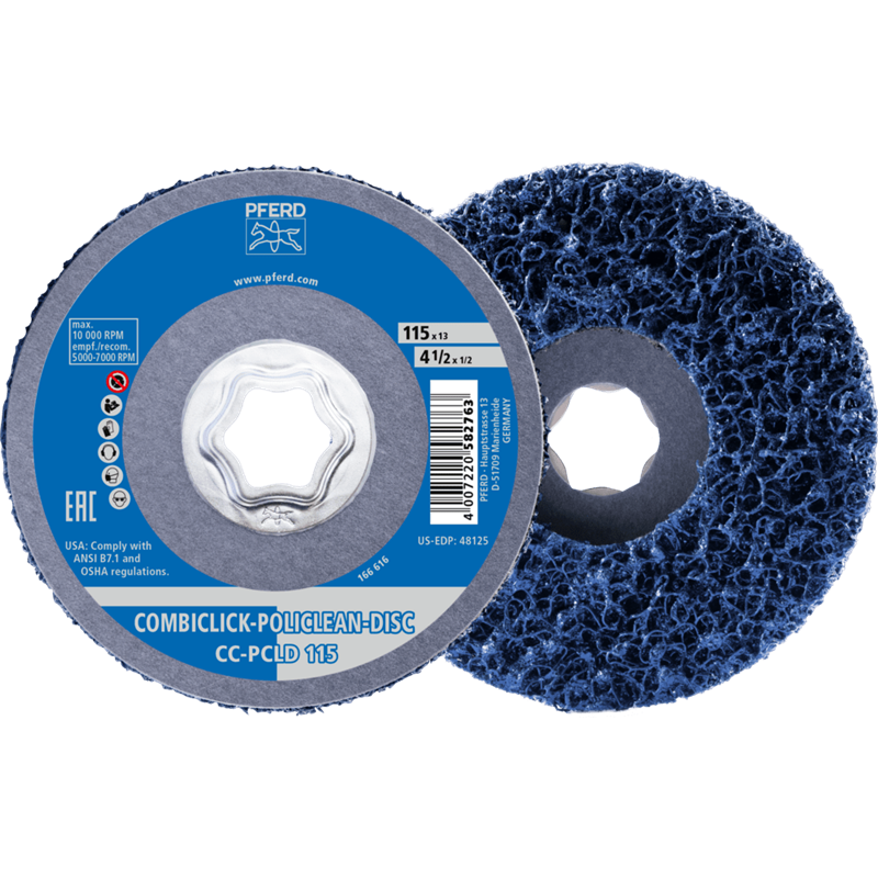 PFERD  Włóknina czyszcząca COMBICLICK POLICLEAN PLUS PCLD Ø 115 x 13 mm do zgrubnych prac czyszczących