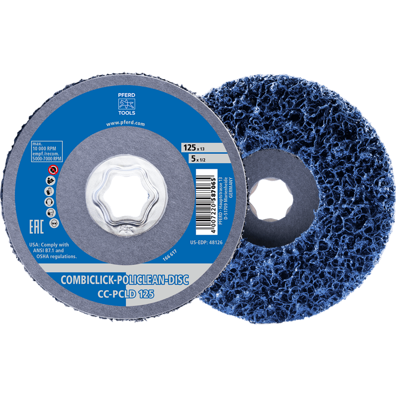 PFERD  Włóknina czyszcząca COMBICLICK POLICLEAN PLUS Ø 125 x 13 mm do zgrubnych prac czyszczących