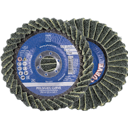 PFERD  Tarcza lamelowa POLIVLIES-CURVE PVL-R, korund, Ø 125 mm, otwór 22,23 mm A240M, do szlifu dokładnego o najwyższej wydajnoś