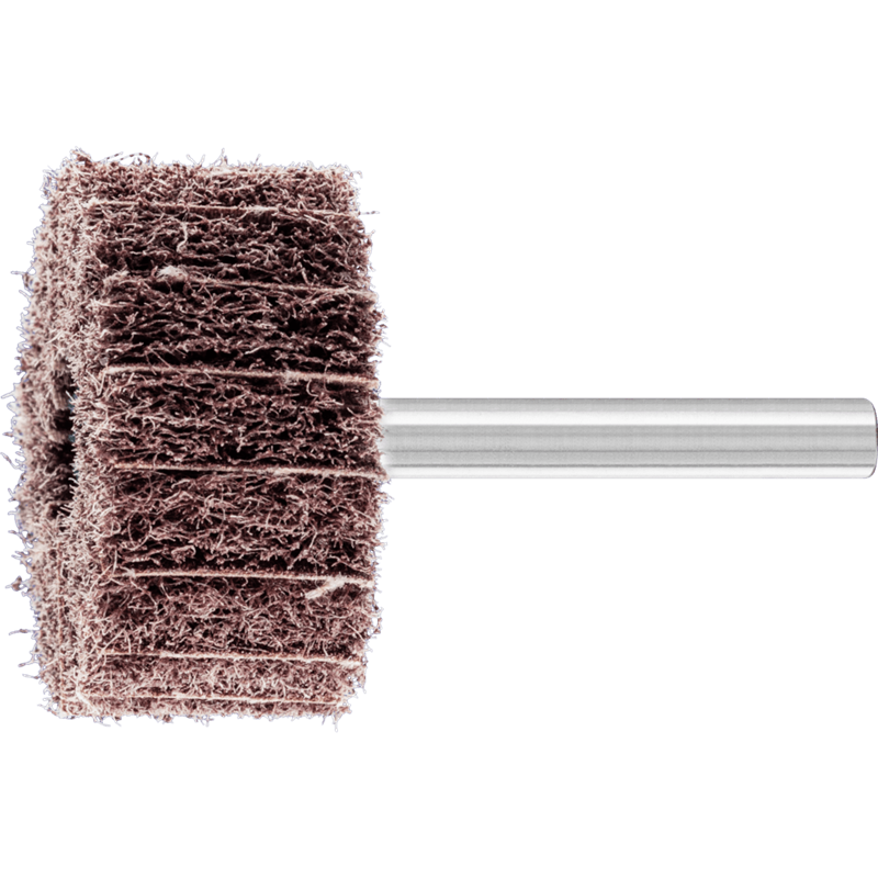 PFERD  Włókninowa ściernica trzpieniowa POLINOX PNZ Ø 40 x 20 mm trzpień Ø 6 mm A80 do szlifu dokładnego i wykańczania