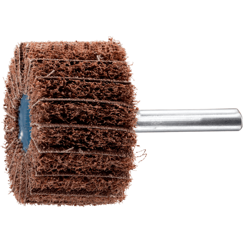 PFERD  Włókninowa ściernica trzpieniowa POLINOX PNZ Ø 50 x 30 mm trzpień Ø 6 mm A80 do szlifu dokładnego i wykańczania