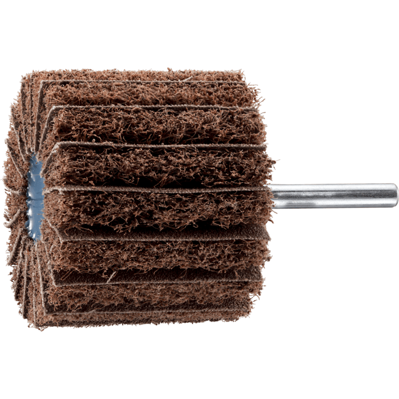 PFERD  Włókninowa ściernica trzpieniowa POLINOX PNZ Ø 60 x 50 mm trzpień Ø 6 mm A80 do szlifu dokładnego i wykańczania