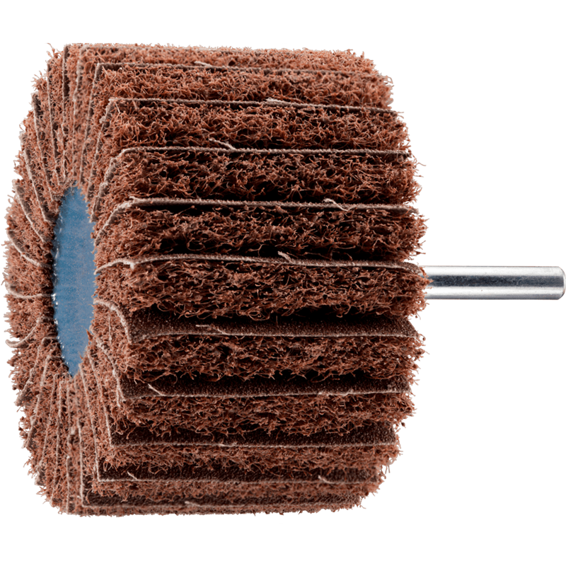 PFERD  Włókninowa ściernica trzpieniowa POLINOX PNZ Ø 80 x 50 mm trzpień Ø 6 mm A80 do szlifu dokładnego i wykańczania