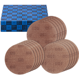 PFERD  Zestaw siatkowych wykrojów ściernych na rzep zgrubnych, 15-częściowy, Ø 150 A80,100,120, bez pyłu przy użyciu szlifierki 