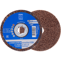 PFERD  Prasowany wykrój włókninowy COMBICLICK CC PNER Ø 125 mm średnio twardy A gruboziarnisty do wykańczania 