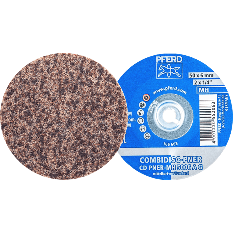 PFERD  Prasowany wykrój włókninowy COMBIDISC CD PNER Ø 50 mm średnio twardy A gruboziarnisty do wykańczania 