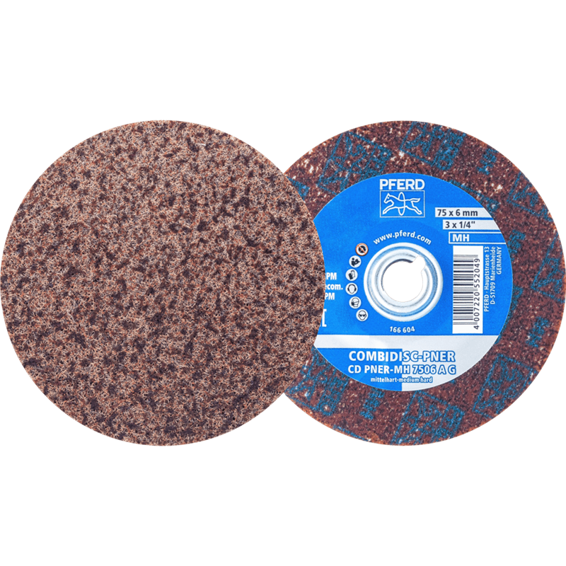 PFERD  Prasowany wykrój włókninowy COMBIDISC CD PNER Ø 75 mm średnio twardy A gruboziarnisty do wykańczania 