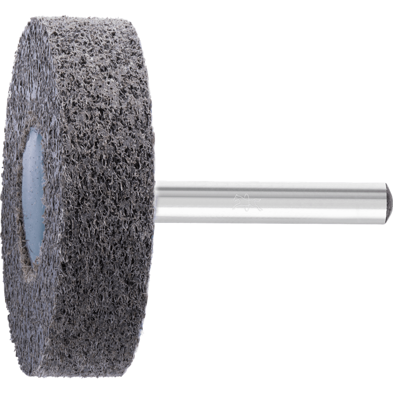 PFERD  Włókninowa ściernica trzpieniowa z włókniny pras. POLINOX, kształt walcowy PNER, Ø50x13mm, Øtrzonka 6mm, śr. twarda SiC, 