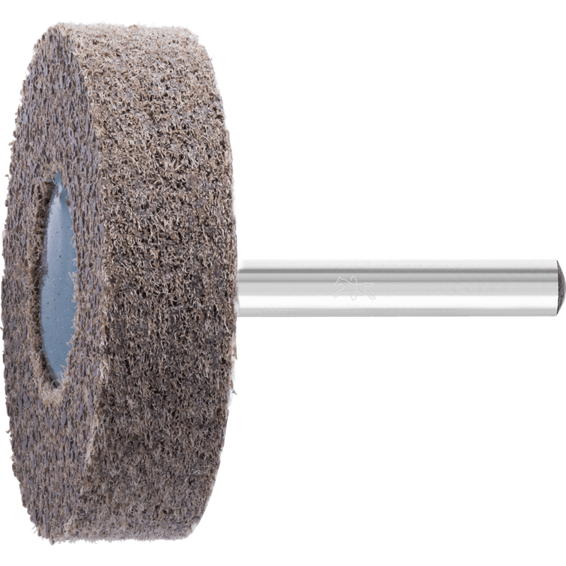 PFERD  Włókn. ściernica trzp. z włókniny pras. POLINOX, kształt walcowy PNER, Ø50x13mm, Øtrzonka 6mm, twarda A, gruboziarnista, 