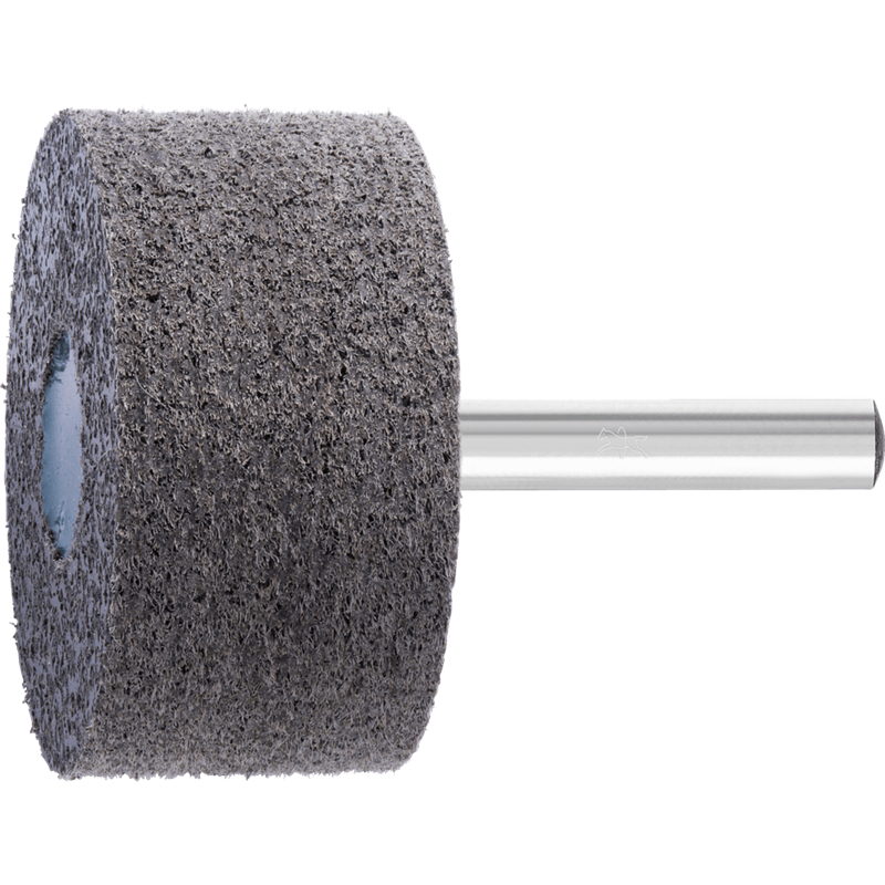 PFERD  Włókninowa ściernica trzpieniowa z włókniny pras. POLINOX, kształt walcowy PNER, Ø50x25 mm, Øtrzonka 6mm, śr. twarda A, d