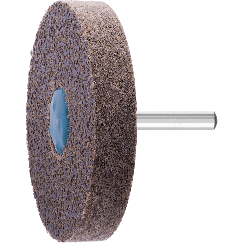 PFERD  Włókninowa ściernica trzpieniowa z włókniny pras. POLINOX ksz. walc. PNER, Ø 75 x 13 mm, Ø trzonka 6 mm, śr. twarda SiC, 