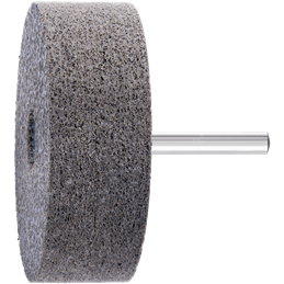 PFERD  Włókn. ściernica trzp. z włókniny pras. POLINOX, kształt walcowy PNER, Ø75x25mm, Øtrzonka 6mm, twarda A, gruboziarnista, 
