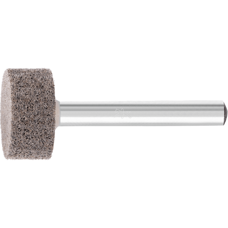 PFERD  Włókninowa ściernica trzpieniowa z włókniny pras. POLINOX ksz. walc. PNER, Ø 20 x 10 mm, Ø trzonka 6 mm, śr. mięk. SiC, d