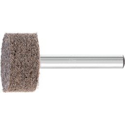PFERD  Włókninowa ściernica trzp. z włókniny pras. POLINOX, kształt walcowy PNER, Ø25x13mm, Øtrzonka 6mm, średnio twarda A, drob
