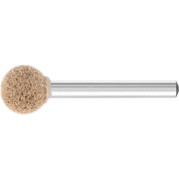 PFERD  Włókn. ściernica trzp. z włókniny prasowanej POLINOX, kształt kulisty PNER, Ø15mm, Øtrzonka 6mm, średnio miękka A, drobno