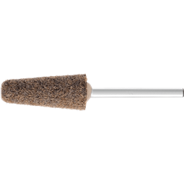 PFERD  Włókn. ściernica trzp. z włókniny pras. POLINOX, kształt stożkowy PNER, Ø10x25mm, Øtrzonka 3mm, twarda A, gruboziarnista,
