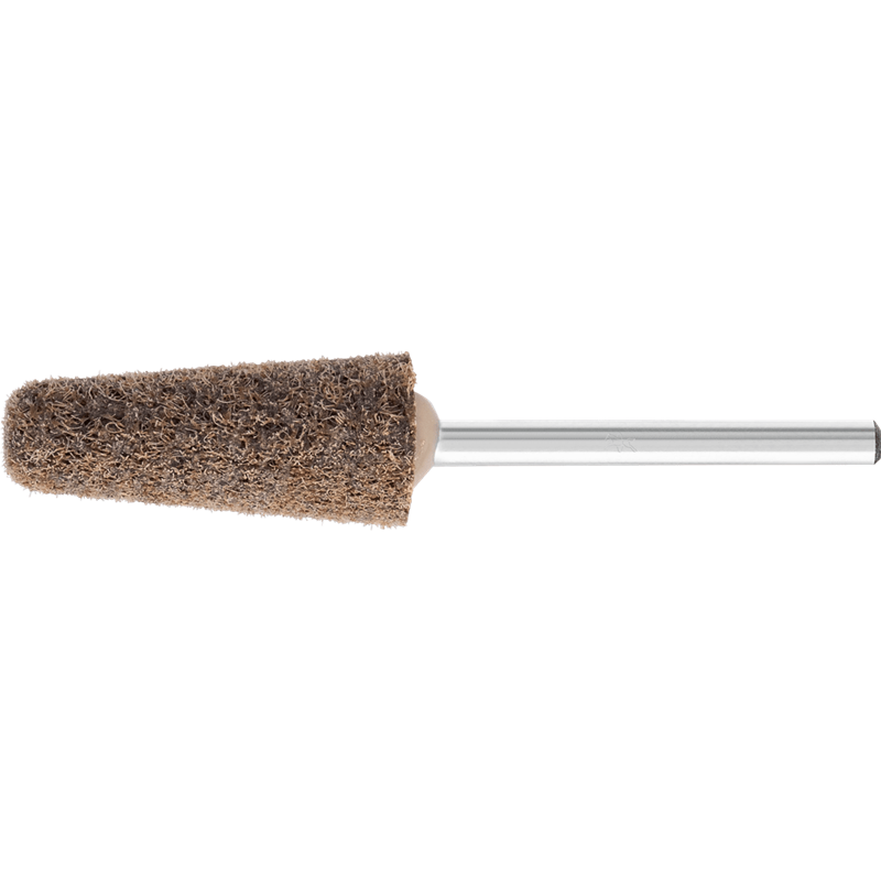 PFERD  Włókn. ściernica trzp. z włókniny pras. POLINOX, kształt stożkowy PNER, Ø10x25mm, Øtrzonka 3mm, twarda A, gruboziarnista,