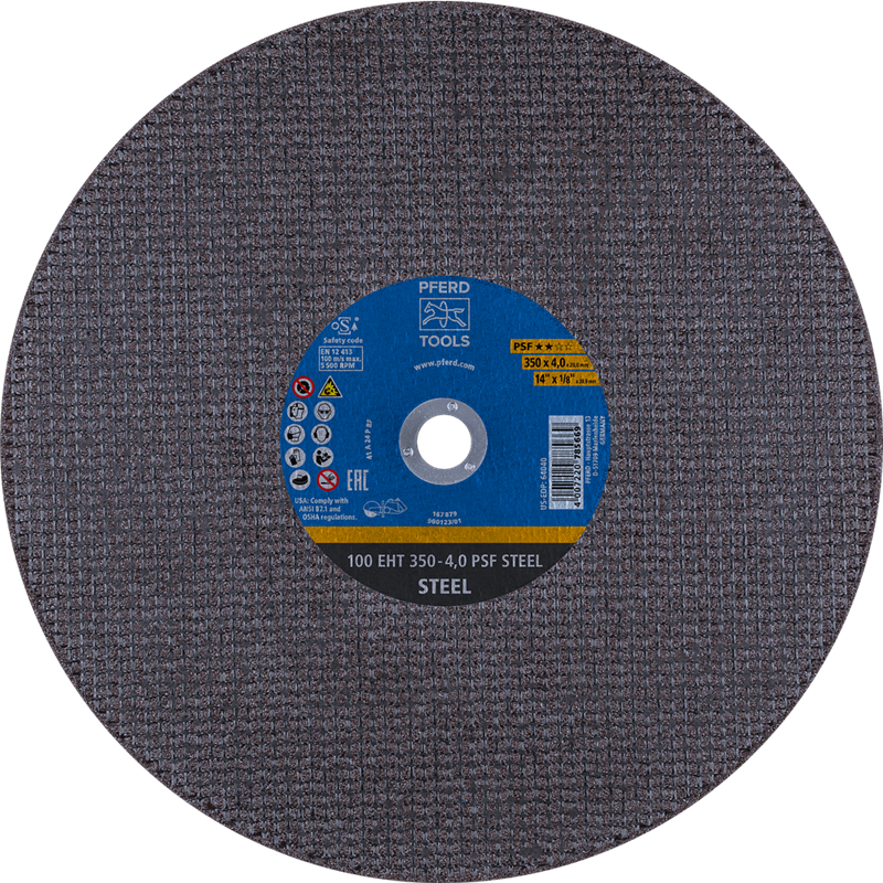 PFERD  Ściernica tarczowa do cięcia do szlifierki-przecinarki EHT 350 x 4,0 x 20 mm PSF STEEL do stali (100 m/s)