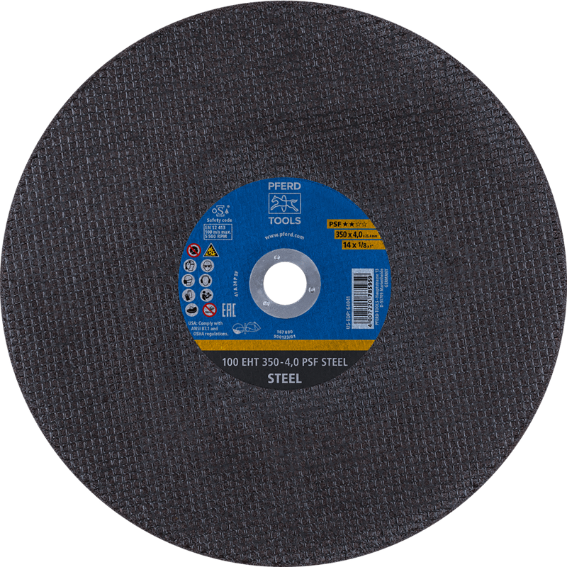 PFERD  Ściernica tarczowa do cięcia do szlifierki-przecinarki EHT 350 x 4,0 x 25,4 mm PSF STEEL do stali (100 m/s)