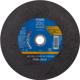 PFERD  Tarcza tnąca EHT 230 x 1,9 x 22,23 mm prosta, linia uniwersalna PSF HD STEELOX do stali/stali szlachetnej (25)