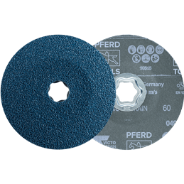 PFERD  Tarcza fibrowa z ziarnem ceramicznym COMBICLICK Ø115 mm CO-ALU36 do miękkich metali nieżelaznych