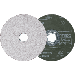 PFERD  Tarcza fibrowa z ziarnem ceramicznym COMBICLICK Ø115 mm CO-ALU60 do miękkich metali nieżelaznych