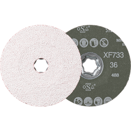 PFERD  Tarcza fibrowa z ziarnem ceramicznym COMBICLICK Ø 125 mm CO-ALU36 do miękkich metali nieżelaznych