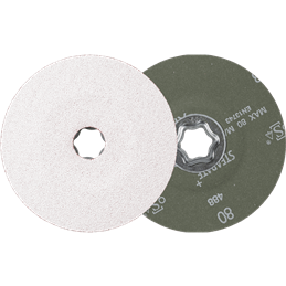 PFERD  Tarcza fibrowa z ziarnem ceramicznym COMBICLICK Ø 125 mm CO-ALU80 do miękkich metali nieżelaznych