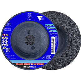 PFERD  Ściernica tarczowa CC-GRIND ROBUST 125 x 22,23 mm linia specjalna SGP STEELOX do stali/stali szlachetnej