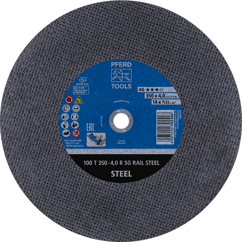 PFERD  Tarcza do przecinania szyn T 350 x 4,0 x 22,23 mm linia wydajna SG RAIL do szyn kolejowych