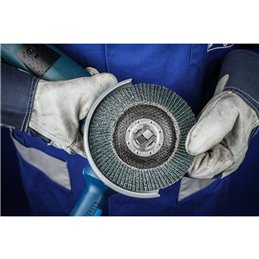 PFERD  Ściernica listkowa POLIFAN PFC 115 mm X-LOCK stożkowa Z80 linia uniwersalna PSF STEELOX stal/stal nierdzewna