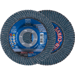 PFERD  Ściernica listkowa POLIFAN CURVE PFR 115 x 22,23 mm, szerokość L, Z40 SGP STEELOX, do stali / stali szlachetnej (POS 2)