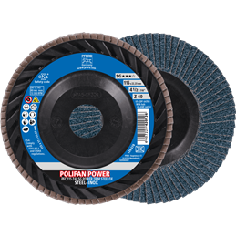 PFERD  Ściernica listkowa POLIFAN POWER PFC 115 x 22,23 mm stożkowa Z40 linia wydajna SG TRIM STEELOX do stali/stali szlachetnej