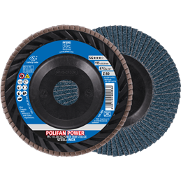 PFERD  Ściernica listkowa POLIFAN POWER PFC 115 x 22,23 mm stożkowa Z80 linia wydajna SG TRIM STEELOX do stali/stali szlachetnej
