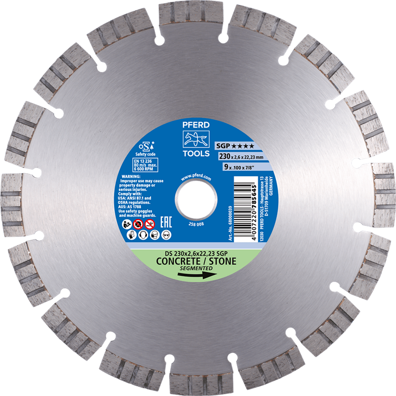 PFERD  Diamentowa ściernica do przecinania DS 300 x 3 x 25,4 mm SGP do szybkiego cięcia kamienia i betonu