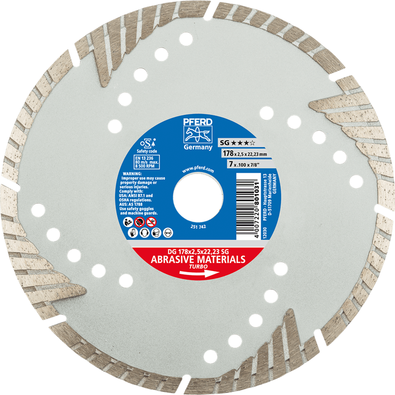 PFERD  Diamentowa ściernica do przecinania DG 150 x 2,2 x 22,23 mm SG do cięcia kamienia/betonu, wysoka jakość cięcia