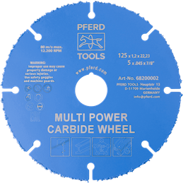 PFERD  Ściernica do przecinania Multi Power Carbide DS 125 x 1,2 x 22,23 mm do cięcia różnych materiałów